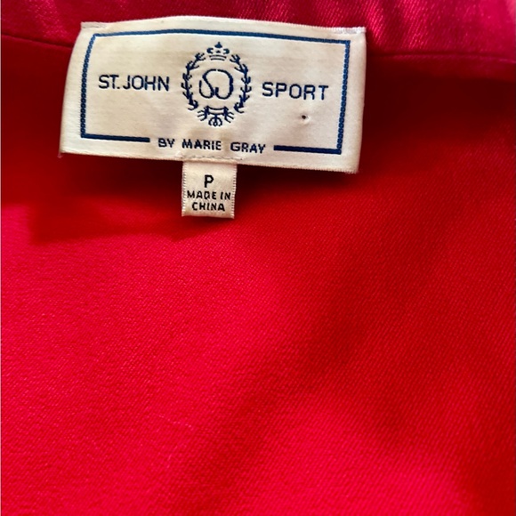 ST. JOHN SPORT Red & Gold Cotton Jacket Size P - Picture 10 of 12